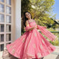 Designer Fendy Silk Gown Sharara Set for Festive and Wedding Wear