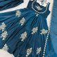 Designer Fendy Silk Gown Sharara Set for Festive and Wedding Wear