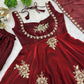 Designer Fendy Silk Gown Sharara Set for Festive and Wedding Wear