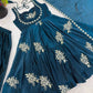 Designer Fendy Silk Gown Sharara Set for Festive and Wedding Wear