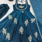 Designer Fendy Silk Gown Sharara Set for Festive and Wedding Wear
