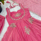 Designer Fendy Silk Gown Sharara Set for Festive and Wedding Wear