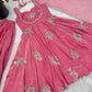 Designer Fendy Silk Gown Sharara Set for Festive and Wedding Wear