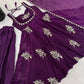 Designer Fendy Silk Gown Sharara Set for Festive and Wedding Wear