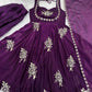 Designer Fendy Silk Gown Sharara Set for Festive and Wedding Wear