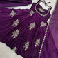 Designer Fendy Silk Gown Sharara Set for Festive and Wedding Wear