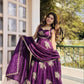 Designer Fendy Silk Gown Sharara Set for Festive and Wedding Wear
