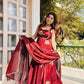 Designer Fendy Silk Gown Sharara Set for Festive and Wedding Wear