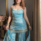 Designer Fendy Silk Mirror Work Sharara Set for Festive and Party Wear