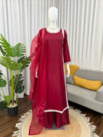 Designer Fendy Silk Plazo Set for Festive and Casual Occasion Wear