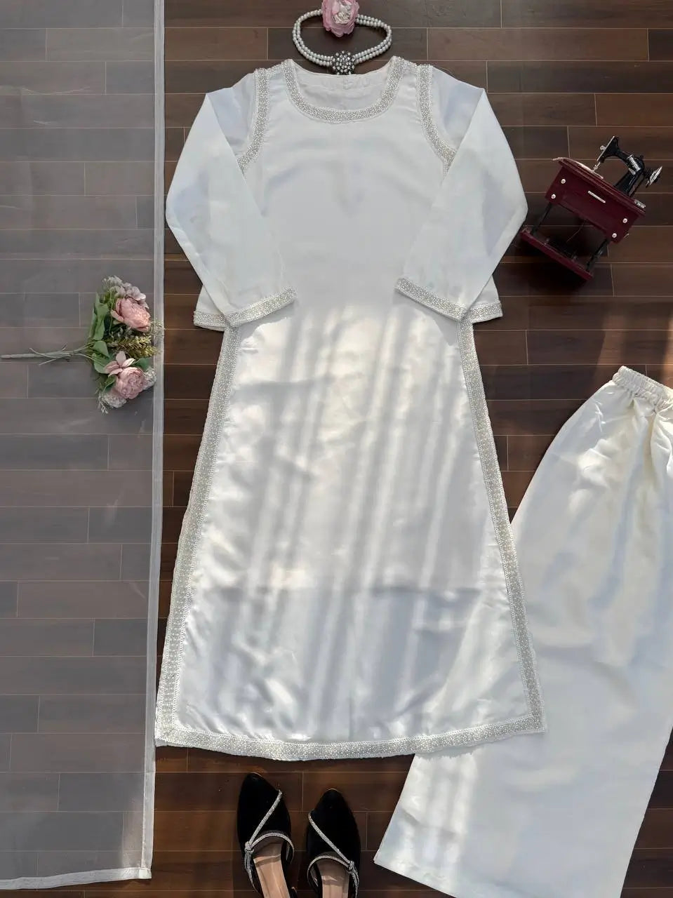 Designer Fendy Silk Plazo Set for Festive and Casual Occasion Wear