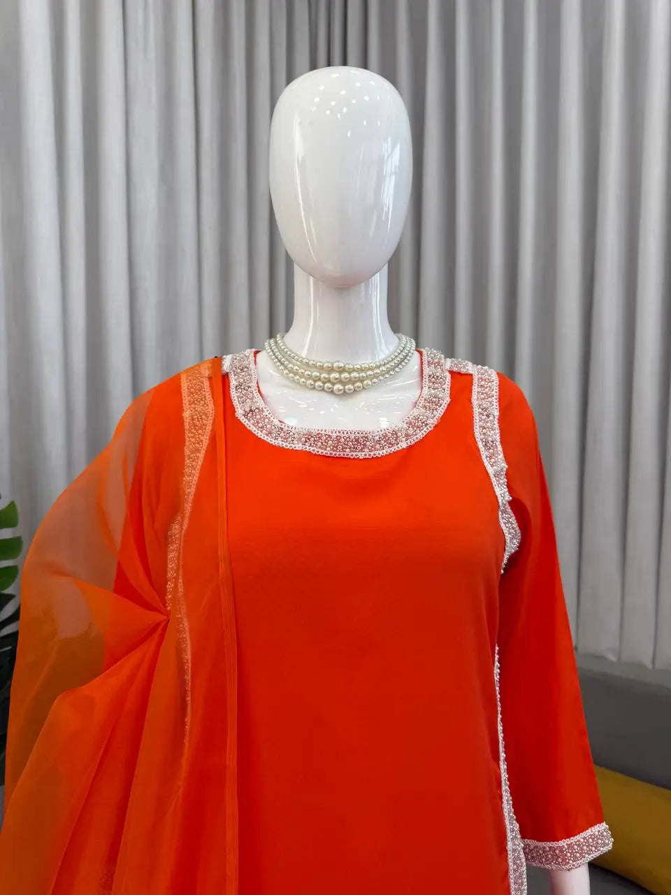 Designer Fendy Silk Plazo Set for Festive and Casual Occasion Wear