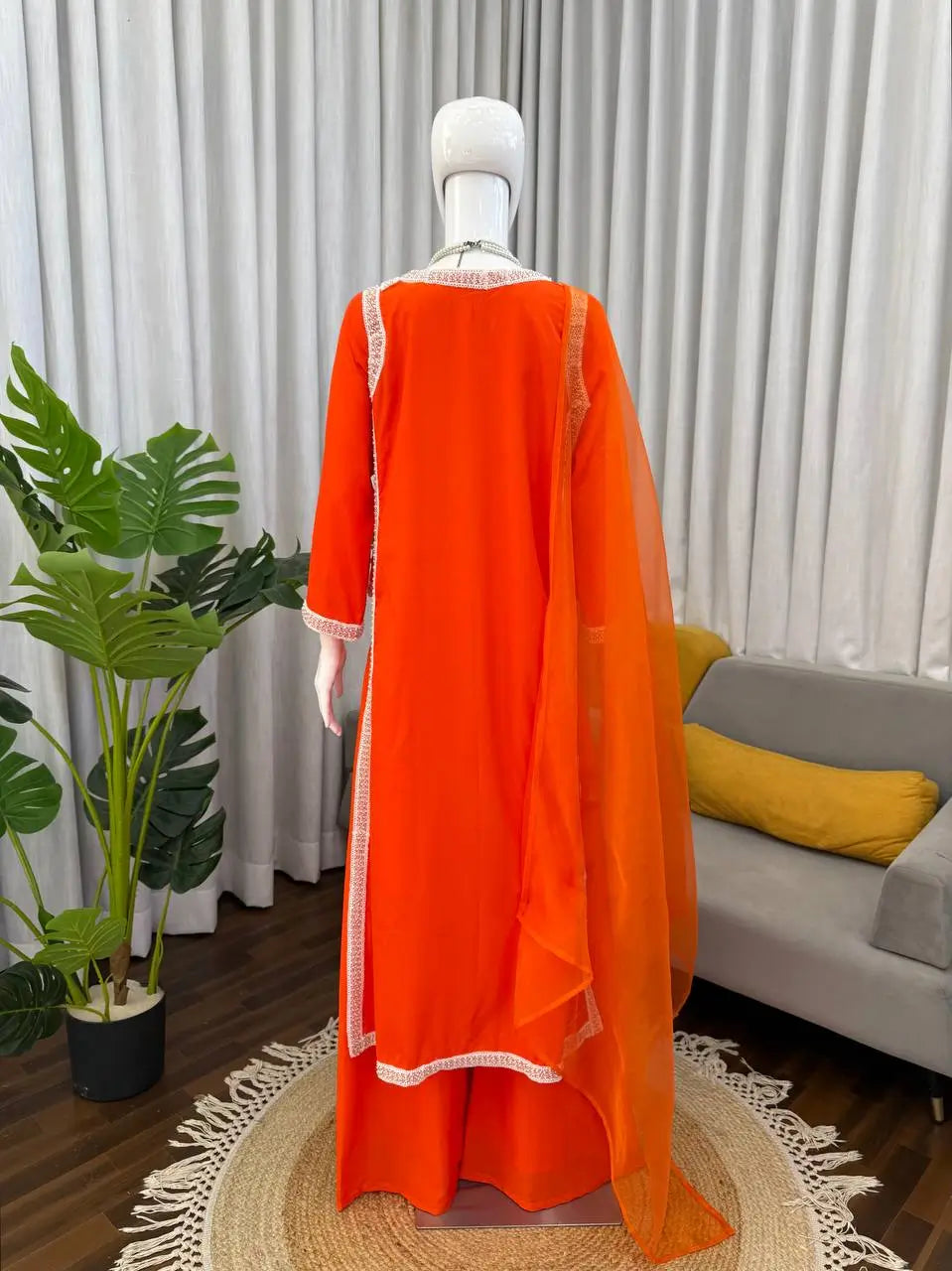 Designer Fendy Silk Plazo Set for Festive and Casual Occasion Wear