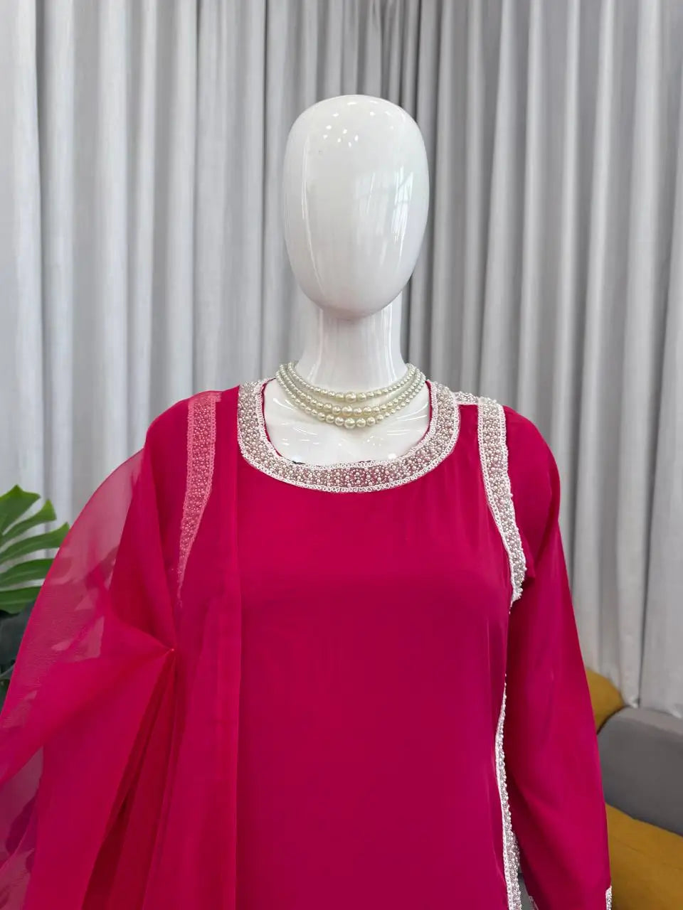 Designer Fendy Silk Plazo Set for Festive and Casual Occasion Wear