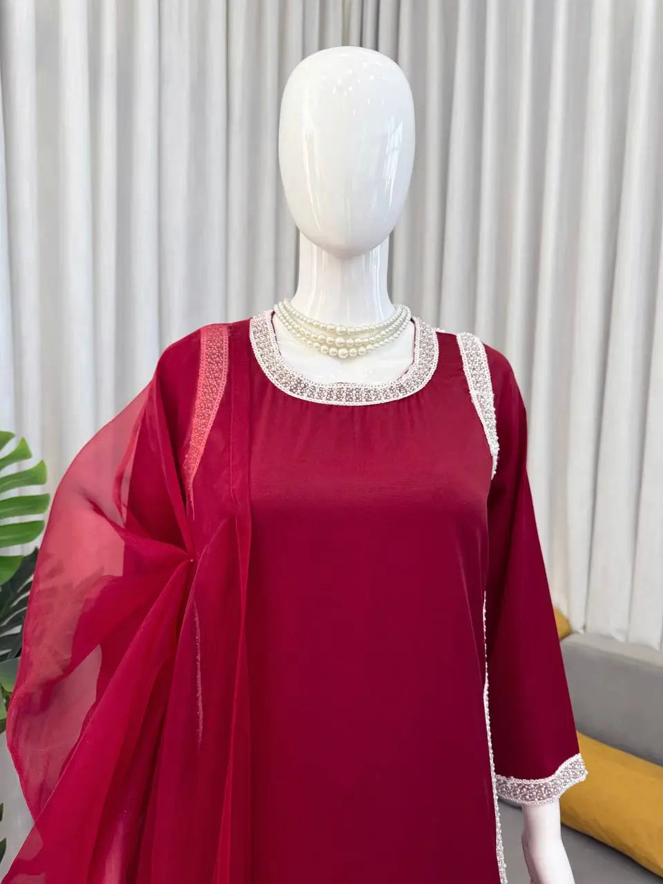Designer Fendy Silk Plazo Set for Festive and Casual Occasion Wear