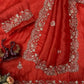 Designer Fendy Silk Saree with Heavy Beads & Sequins Work