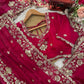 Designer Fendy Silk Saree with Heavy Beads & Sequins Work