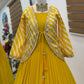 Designer Fox Blooming Georgette Gown with Embroidered Jacket | Party & Wedding Wear