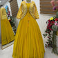 Designer Fox Blooming Georgette Gown with Embroidered Jacket | Party & Wedding Wear