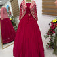 Designer Fox Blooming Georgette Gown with Embroidered Jacket | Party & Wedding Wear