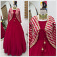 Designer Fox Blooming Georgette Gown with Embroidered Jacket | Party & Wedding Wear