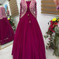 Designer Fox Blooming Georgette Gown with Embroidered Jacket | Party & Wedding Wear