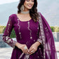 Designer Fox Georgette Embroidered Gown Set for Festive and Wedding Wear