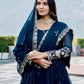Designer Fox Georgette Embroidered Gown Set for Festive and Wedding Wear