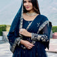 Designer Fox Georgette Embroidered Gown Set for Festive and Wedding Wear