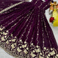Designer Fox Georgette Embroidered Gown Set for Festive and Wedding Wear
