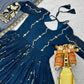 Designer Fox Georgette Embroidered Gown Set for Festive and Wedding Wear