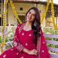 Designer Fox Georgette Embroidered Gown Set for Festive and Wedding Wear