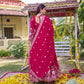 Designer Fox Georgette Embroidered Gown Set for Festive and Wedding Wear