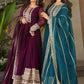 Designer Fox Georgette Embroidered Gown with Heavy Sequence Work & Dupatta – Wedding & Festive Wear