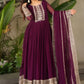 Designer Fox Georgette Embroidered Gown with Heavy Sequence Work & Dupatta – Wedding & Festive Wear