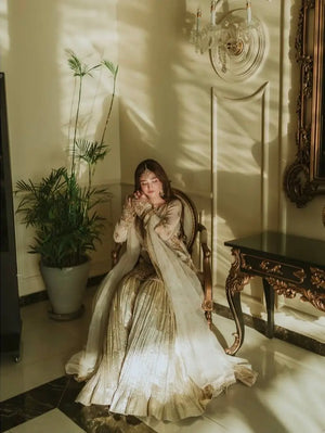 Designer Fox Georgette Embroidered Sharara Suit with Dupatta