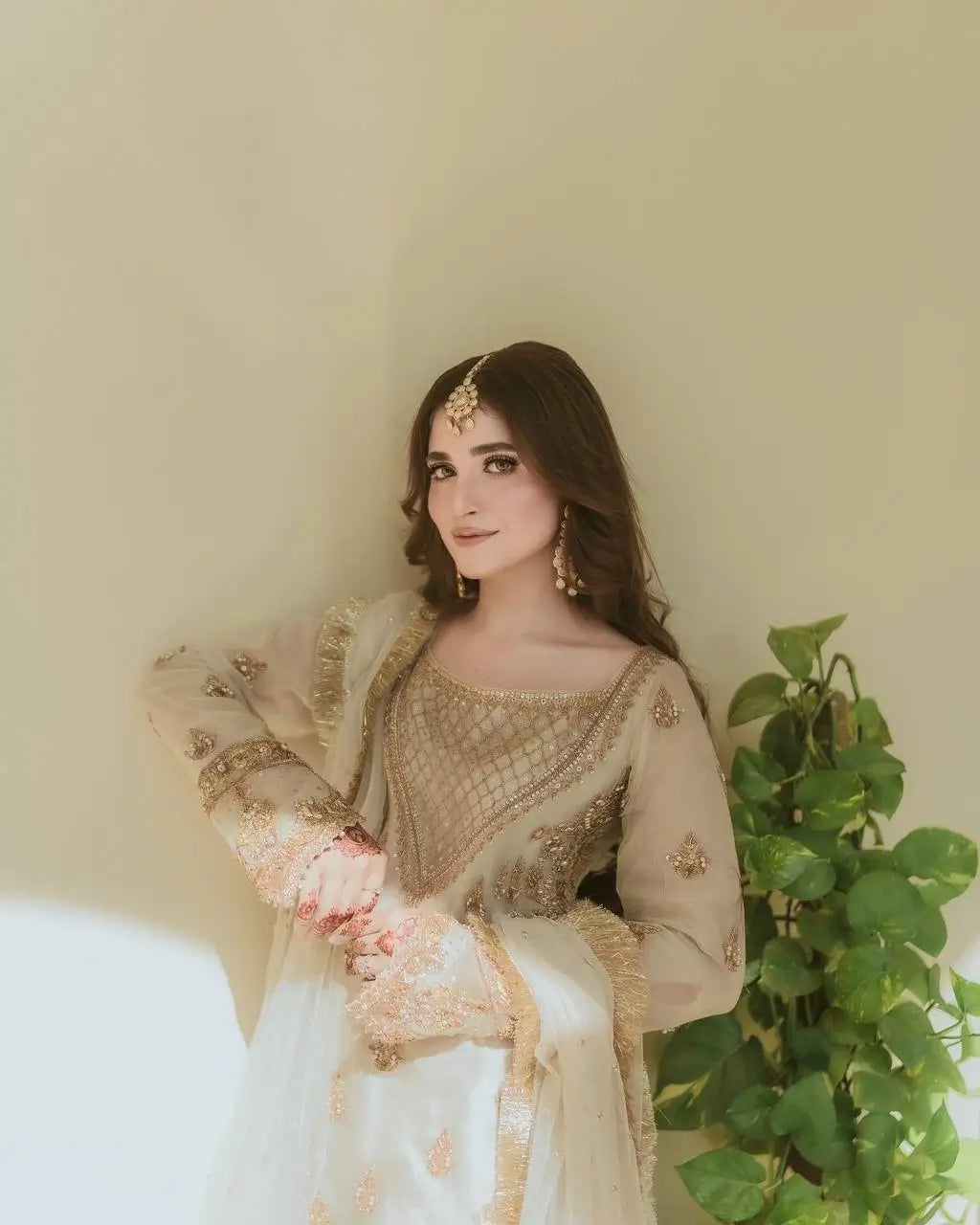 Designer Fox Georgette Embroidered Sharara Suit with Dupatta