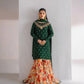 Designer Fox Georgette Embroidered Sharara Suit with Printed Bottom