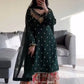 Designer Fox Georgette Embroidered Sharara Suit with Printed Bottom