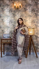 Designer Fox Georgette Embroidered Suit Set with Farshi Pant