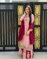 Designer Fox Georgette Palazzo Suit with Embroidered Dupatta | Fully Stitched