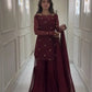 Designer Fox Georgette Palazzo Suit with Embroidery Sequin Work & Dupatta | Fully Stitched