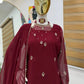 Designer Fox Georgette Palazzo Suit with Embroidery Sequin Work & Dupatta | Fully Stitched