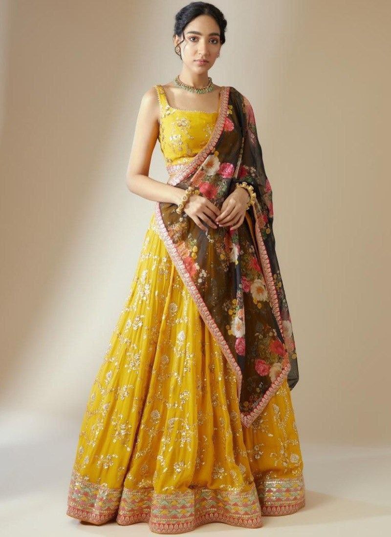 Designer Georgette Lehenga Choli Set