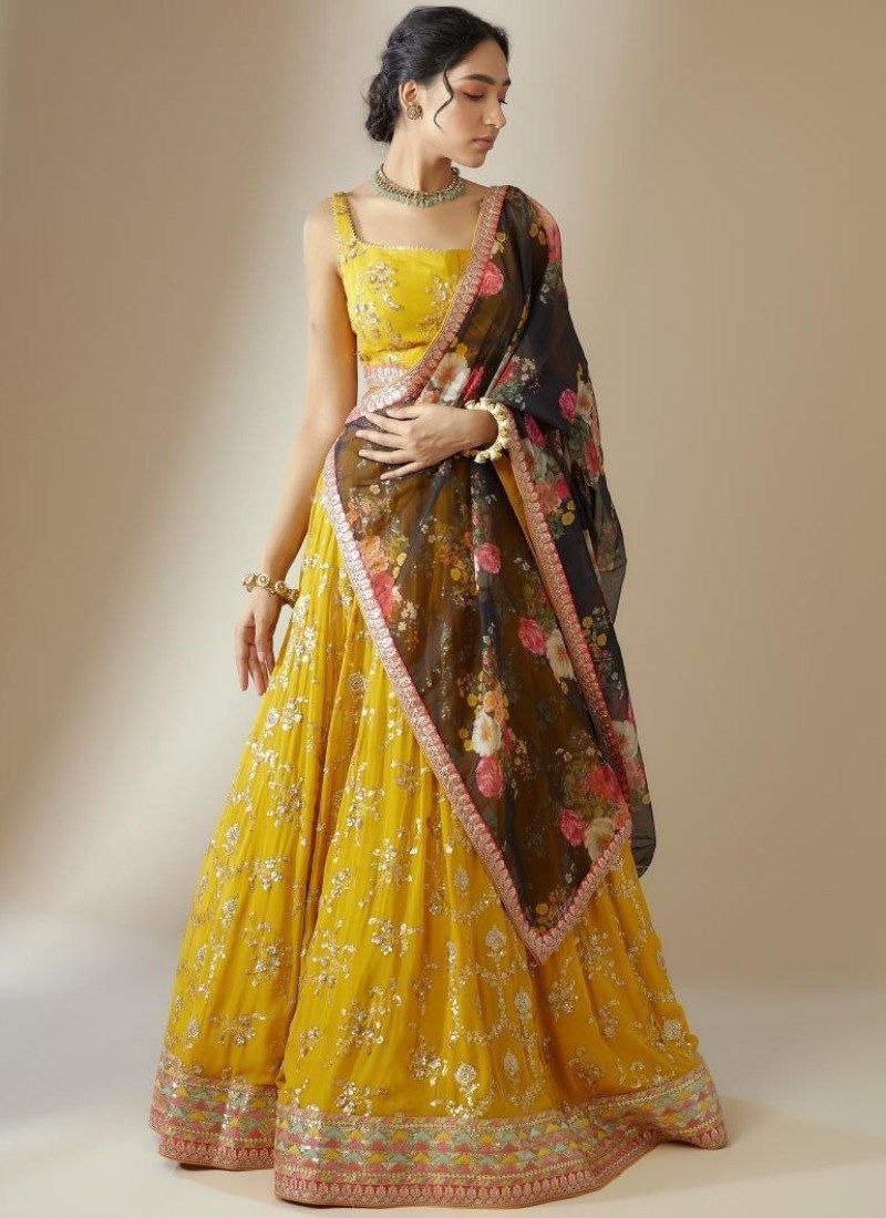 Designer Georgette Lehenga Choli Set