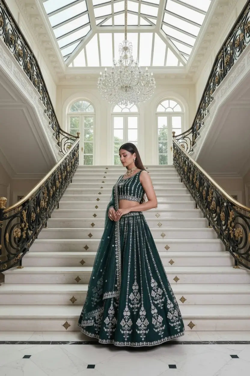 Designer Georgette Lehenga Choli Set for Wedding and Festive Wear