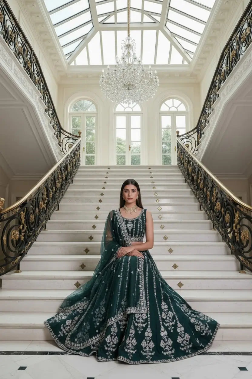 Designer Georgette Lehenga Choli Set for Wedding and Festive Wear