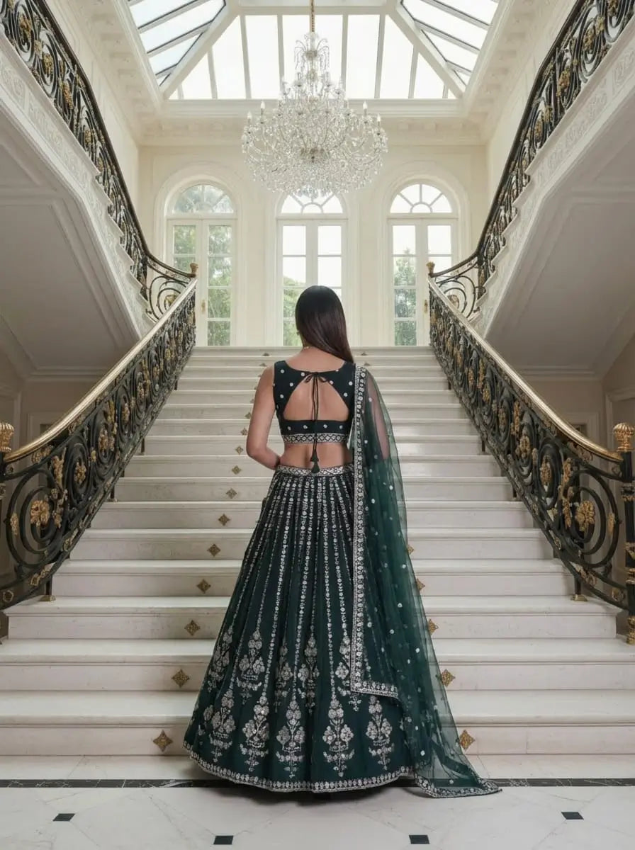 Designer Georgette Lehenga Choli Set for Wedding and Festive Wear