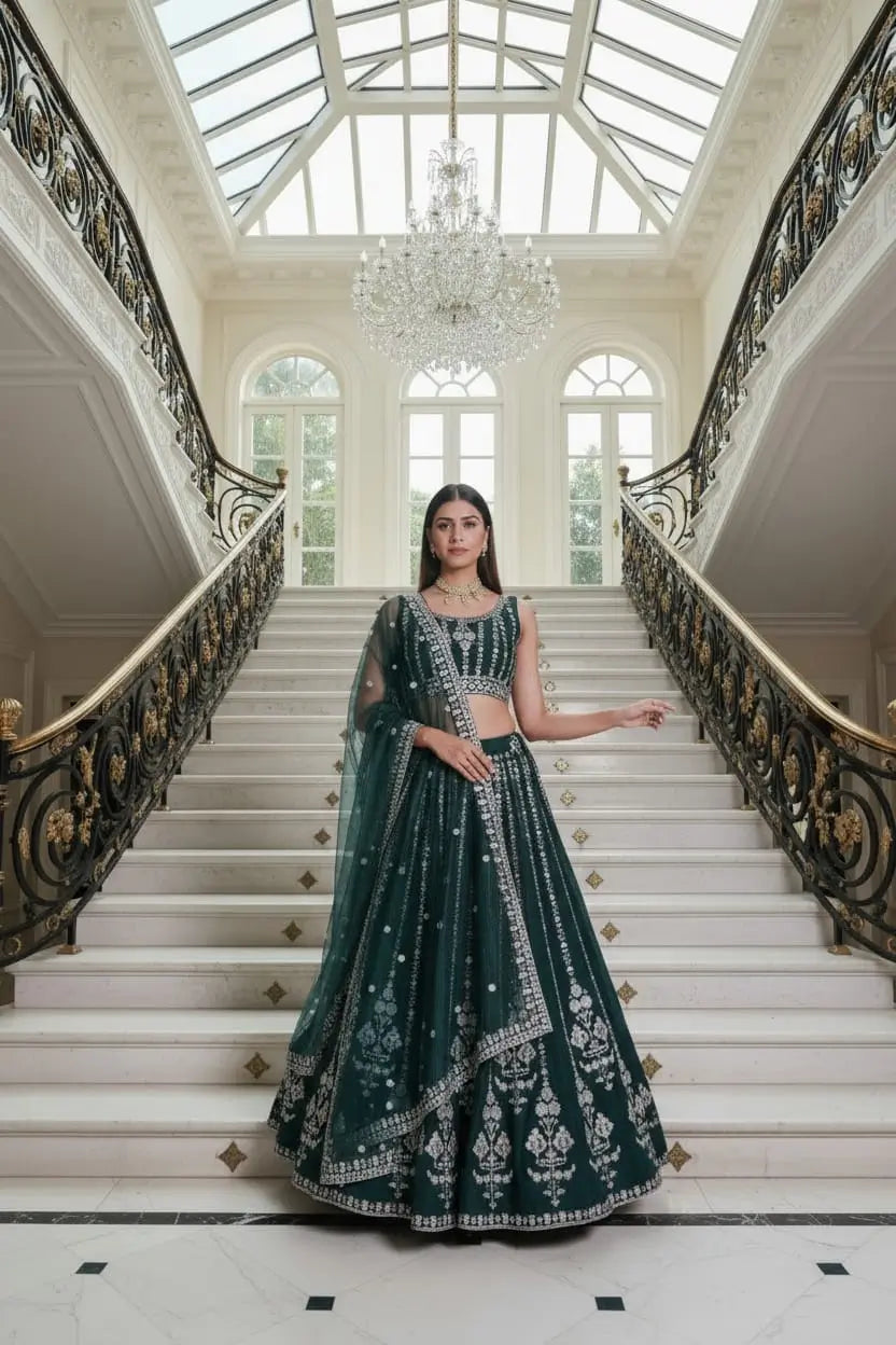 Designer Georgette Lehenga Choli Set for Wedding and Festive Wear