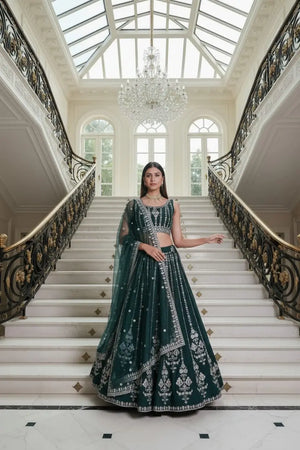 Designer Georgette Lehenga Choli Set for Wedding and Festive Wear